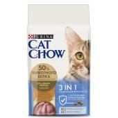 Cat Chow корм для кошек 3 в 1c высоким содержанием домашней птицы и с индейкой: контроль образования комков шерсти, уход за полостью рта, здоровье мочевыводящей системы (целый мешок 1.5 кг)